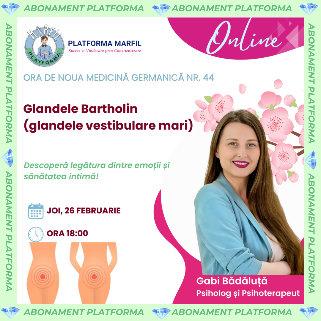 Ora de Noua Medicină Germanică: descoperă conflictele emoționale ce activează Glandele Bartholin